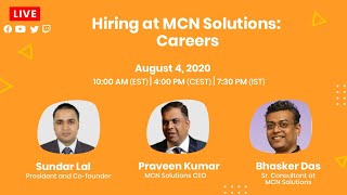Hiring at MCN Solutions - Careers