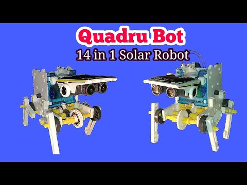 Part3 : Quadru Bot Assembly 14in1Solar Robot Educational Toy kit: How to assemblage Level3