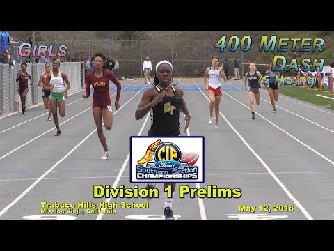 2018 TF - CIF-ss Prelims (D1) - 400 (Girls, 5 Heats)