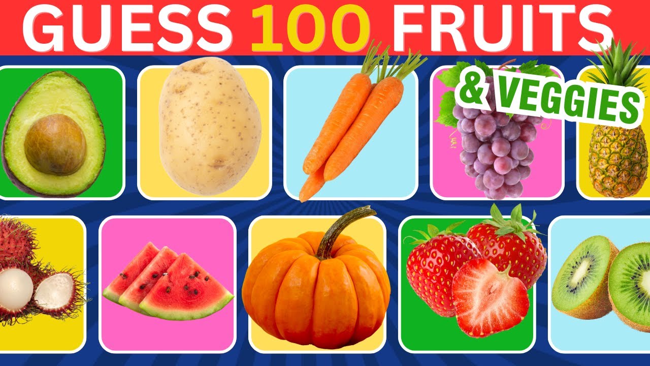Guess the Fruit and Vegetable in 3 seconds 🍏🥕🌽 | Fruit Quiz
