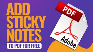 How to Add Sticky Notes to PDF for Free