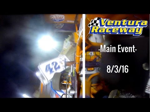 California Lightning Sprint Crash at Ventura Raceway -Main Event- 8/3/16