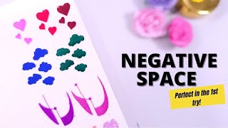 How to stamp negative spaces - Perfect on the 1st try!
