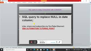 SQL query to replace nulls in date column (coalesce with convert)