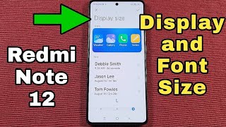 How to change display size and font size for Redmi Note 12 Turbo phone