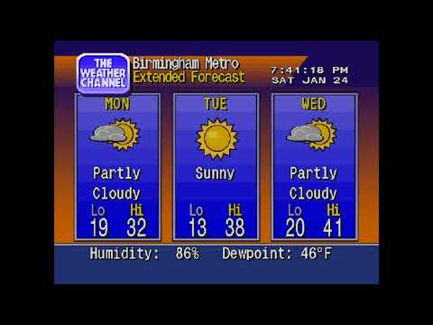 WeatherStar 4000 Emulator - January 2026 winter storm - January 24 and 25, 2026