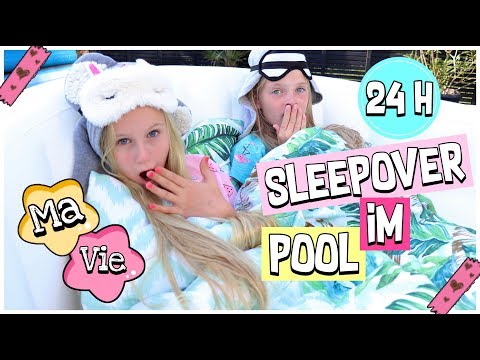 24 STUNDEN IM POOL BFF SLEEPOVER CHALLENGE | MaVie Noelle Family