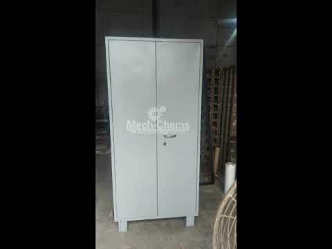 Double door mild steel regular cupboard with 4 shelves, for ...