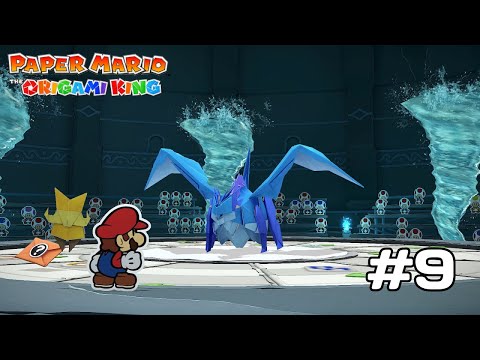 Water Vellumental Boss Fight! Paper Mario: The Origami King Walkthrough Part 9 (No Commentary)