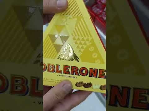 Toblerone Chocolate 🍫 in a Triangle Box #shorts #chocolate #toblerone #asmr #satisfying