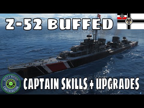 Z-52 German Destroyer World of Warships Wows Captain Skills DD Guide