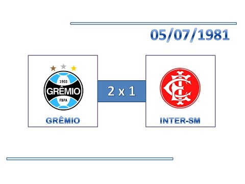 GOLS: Grêmio 2 x 1 Inter de Santa Maria - 05/07/1981 - Campeonato Gaúcho