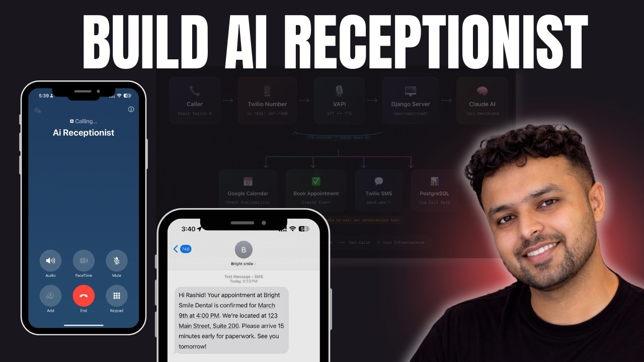 I Built an AI Receptionist That Books Appointments (Claude SDK + Vapi)