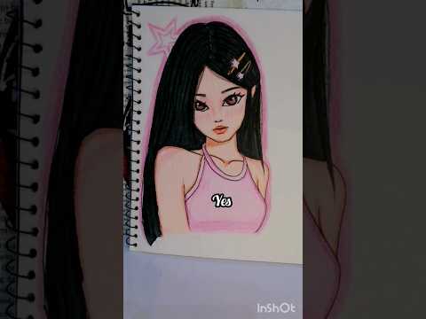 I wanted to be an artist challenge #art #artchallenge #youtubeshorts#girldrawing #sketchbookidea#fyp