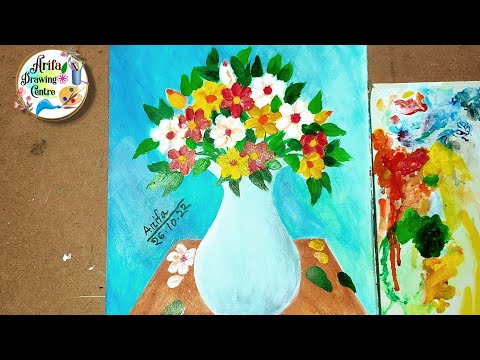 Flower painting | Vase with Flowers painting