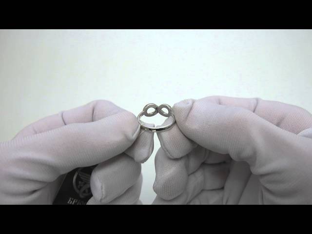 Серебряное кольцо "Бесконечность" 82кю Видеообзор
