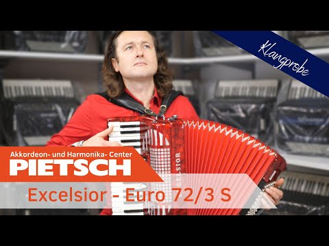 Akkordeon - Excelsior Euro 72/3 S Rot - Klangprobe
