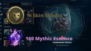 the mythic essence for skin shard experience