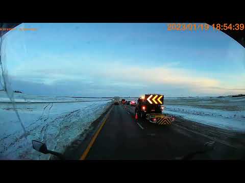 Cleanup after the accidents I70 Byers, Colorado