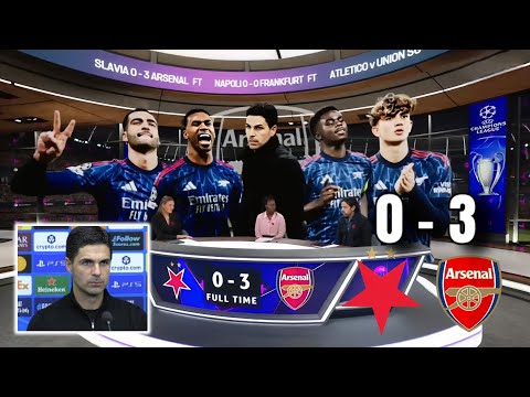 Arsenal Smash Slavia Praha 3-0! Merino & Rice Masterclass + Reactions 🔥