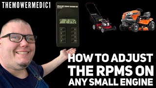 HOW TO ADJUST THE ENGINE RPM&#39;S ON A BRIGGS AND STRATTON ENGINE