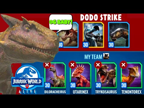 Dodo Boss vs Trykosaurus & OG Friends | Jurassic World Alive