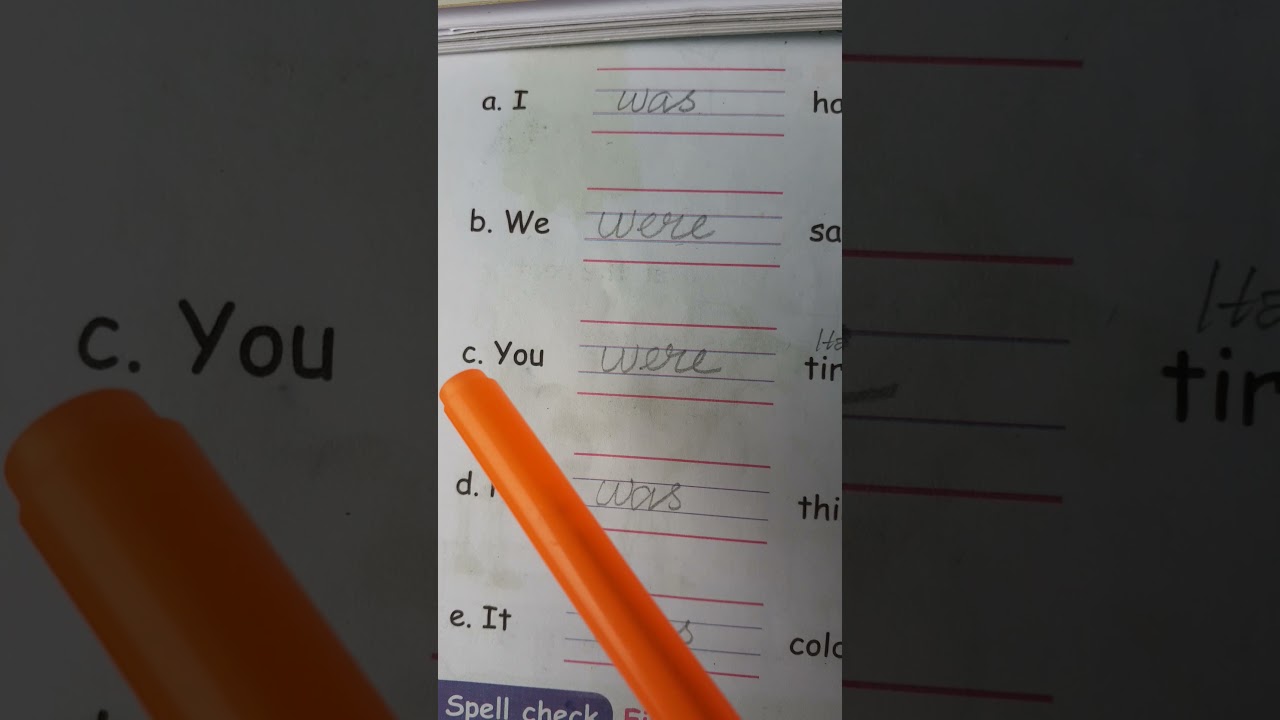 Watch video Fill in the blanks with was/ were Now Fill in the blanks with was/ were