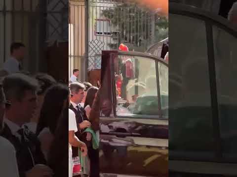 Así llegaba David de Miranda esta tarde a la plaza de toros de Alicante