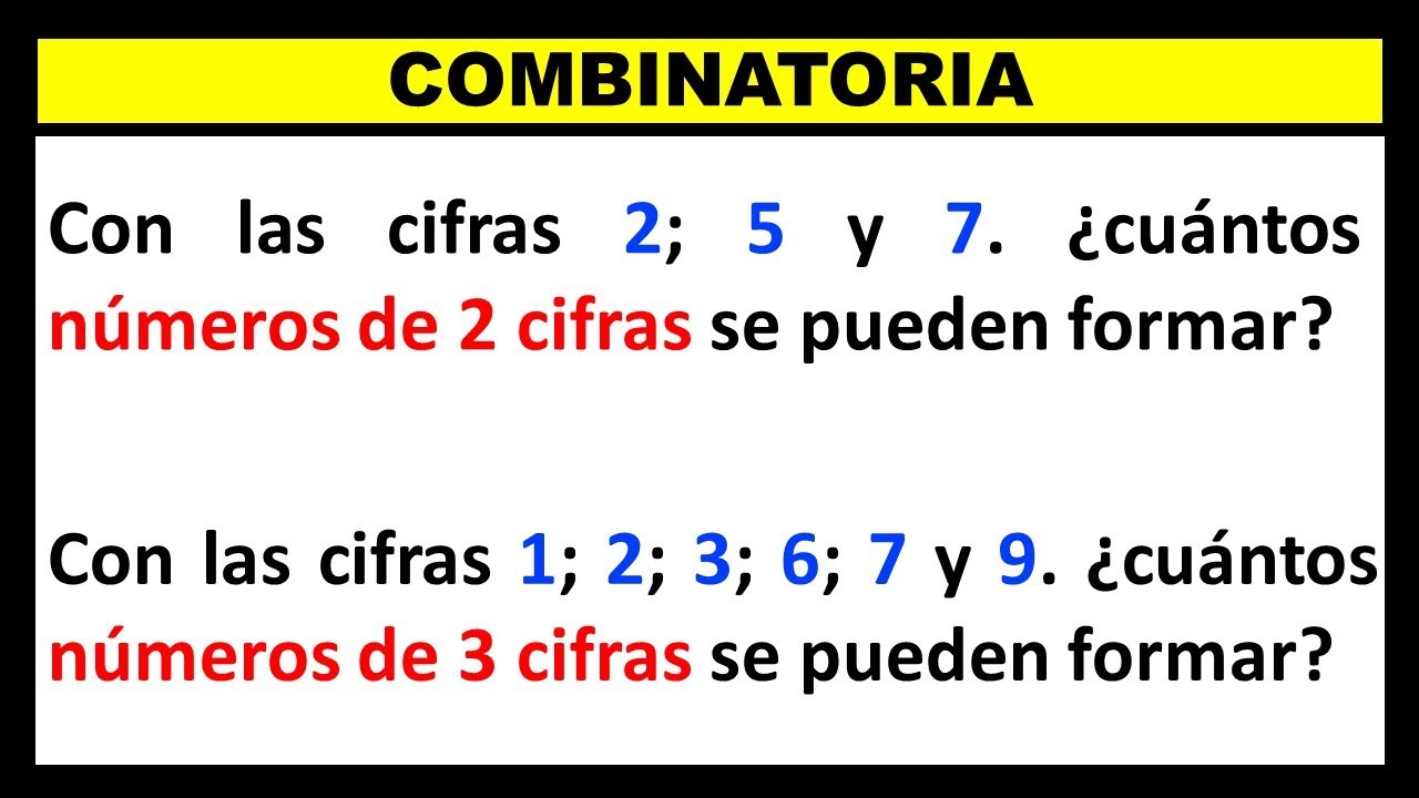 Watch COMBINATORIA | Con las cifras 1; 2; 3; 6; 7 y 9 ¿cuántos números de 3 cifras se pueden formar Now COMBINATORIA | Con las cifras 1; 2; 3; 6; 7 y 9 ¿cuántos números de 3 cifras se pueden formar