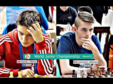 IM Gazik Viktor vs IM Costachi Mihnea - World Junior Championship Rd 8 - Slav Defense