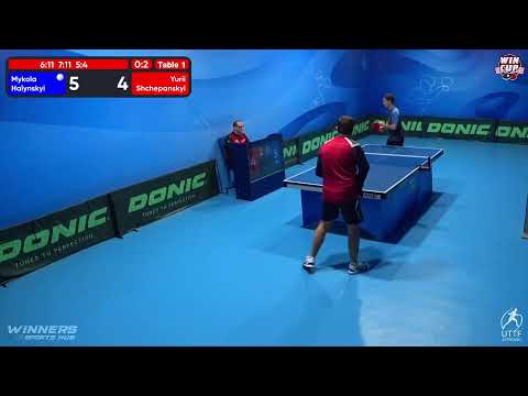 18:00 Mykola Halynskyi 0 - 3 Yurii Shchepanskyi West 3 WIN CUP 01.11.2022 | TABLE TENNIS WINCUP