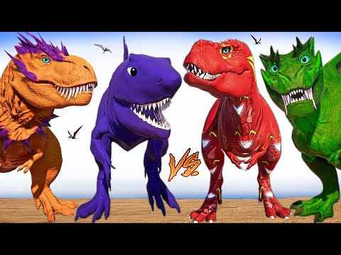 Hulk Big Malusaurus & T-REX vs Sharkzilla & Godzilla V-REX Dinosaurs Battle Jurassic World Evolution
