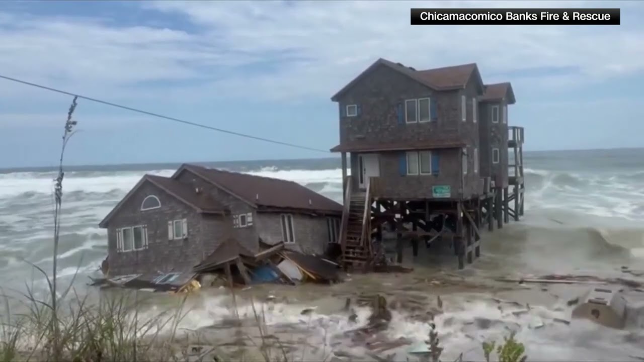 Another home has collapsed into the ocean off the North Carolina coast
