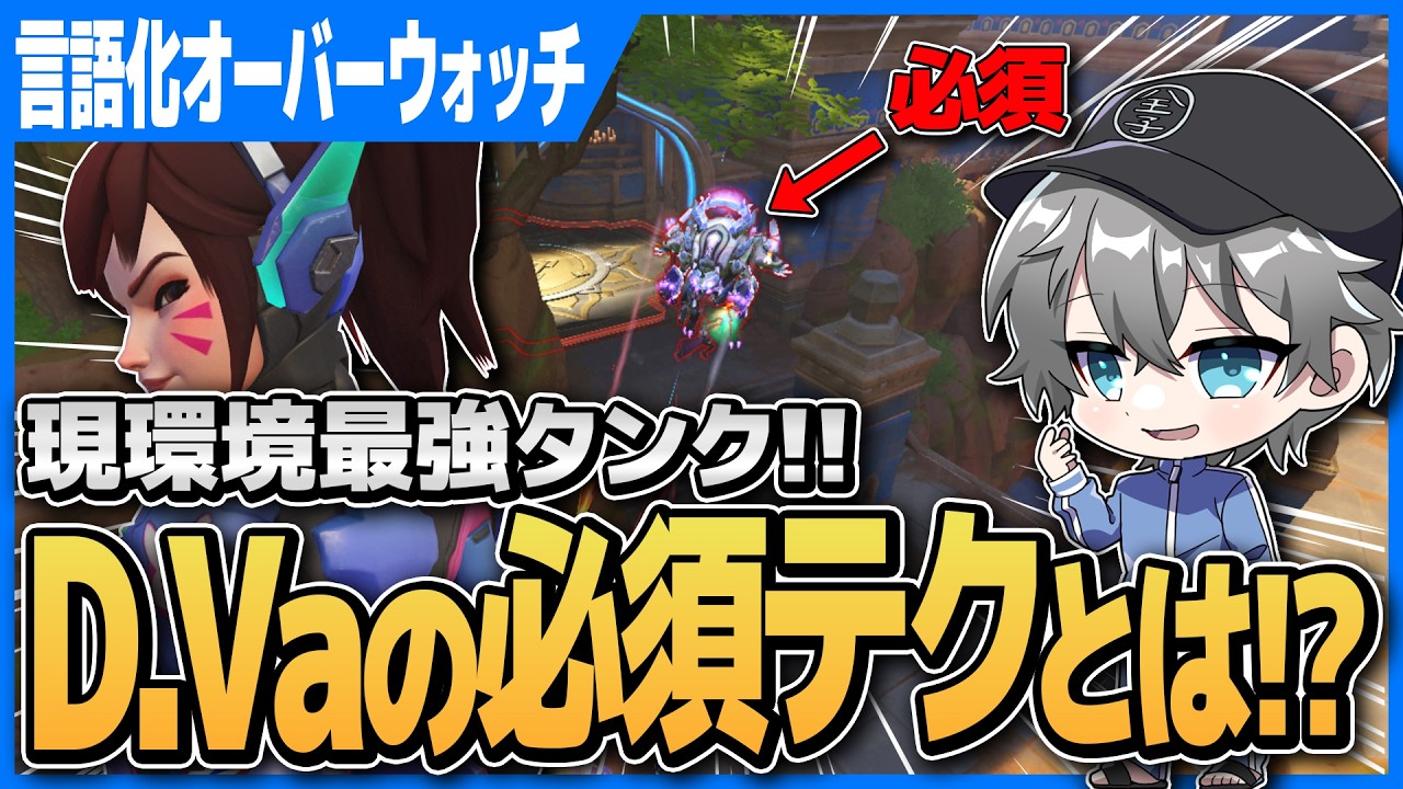 【言語化OW】D.Vaの必須テクとは!?立ち回り解説【オーバーウォッチ】