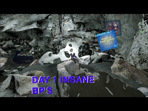 Getting turrets and insane bp's Day 1 | ARK | #1