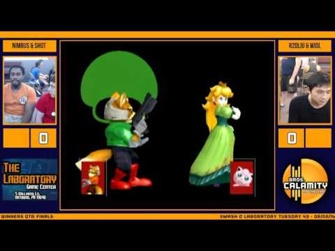 S@LT #43 - Nimbus & Shot vs R2DLiu & Widl - Winners Qtr Finals - Melee Doubles