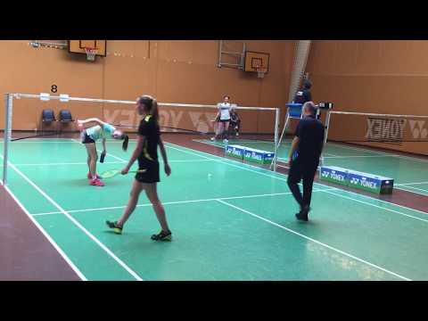 Badminton clip women's singles: Sweden vs. Denmark at Danish Junior Cup in Gentofte