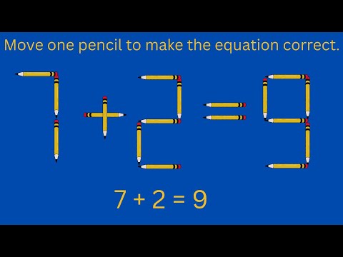 Mind Blowing Pencil Puzzle – Move One Pencil to Solve the Equation!  Part 9