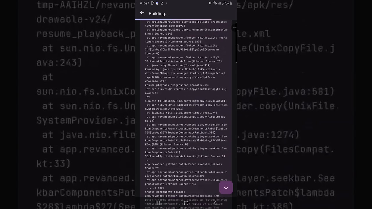 Trying to patch YouTube version 17.36 (it barely worked)