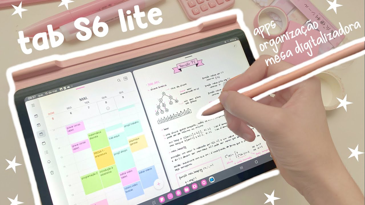 MELHOR TABLET PARA ESTUDAR (Tab S6 Lite) - apps + organização + dicas - Estudos | Batatube