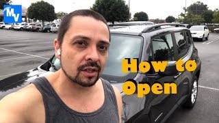 How to open the gas door of the gas tank of a 2017 Jeep Renegade