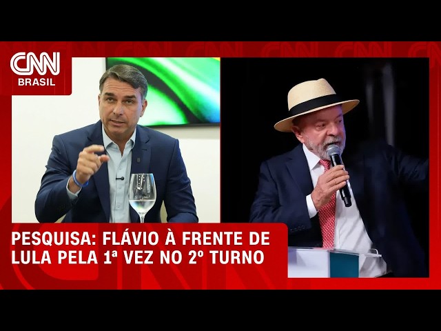 Quaest: Flávio aparece à frente de Lula pela 1ª vez no 2º turno | LIVE CNN