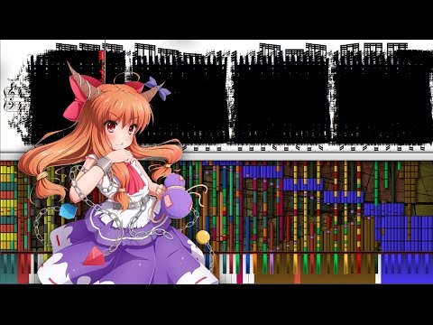 Black Score: Touhou 7.5 - Demystify Feast | 190,000+ Notes | Black MIDI