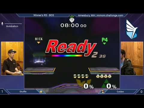 MMOM144 SSBM - Shuffle (Sheik) vs. Golden (C. Falcon) - Melee WQF
