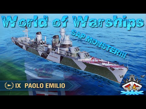 Paolo Emilio T9 "SAP Zerstörer" für  "43000 Forschungspunkte" in World of Warships auf Deutsch