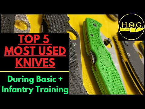 My TOP 5 MOST USED Knives During Military/Infantry Training 2022