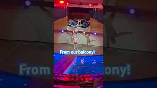 Watching OceanAria from our balcony #AllureOfTheSeas #RoyalCaribbean