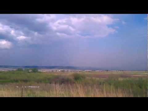 Smoke from Colorado wildfire covering Laramie, WY June 2012