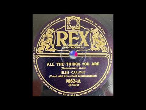 Elsie Carlisle - All the Things You Are (1940)
