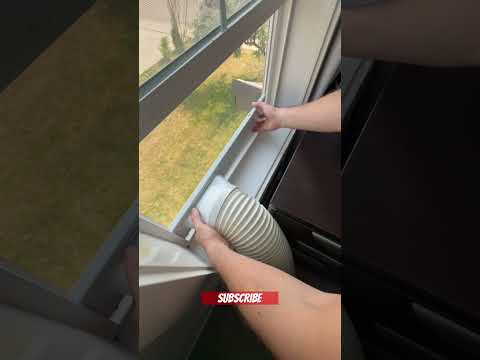 Installing AC vent hose to a window! #shorts